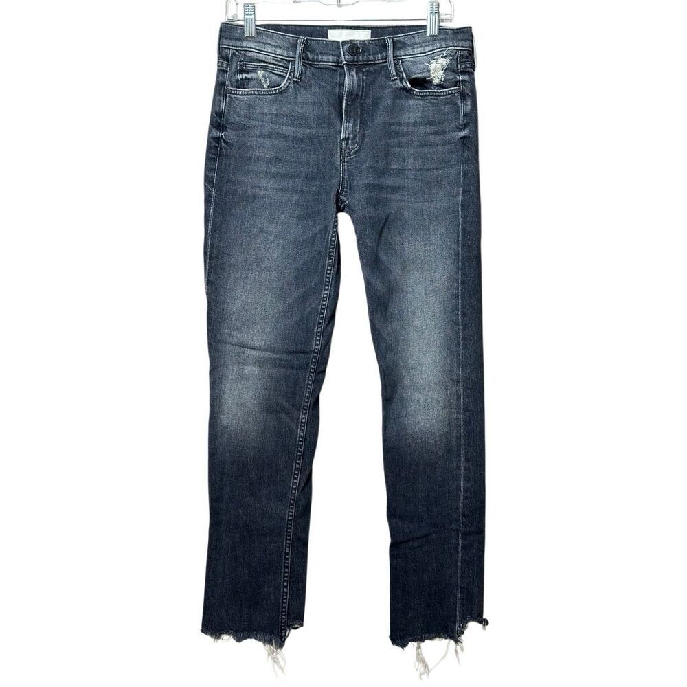 NWOT Mother Superior The Proper Straight Leg Frayed Bottom Denim Jeans Women's